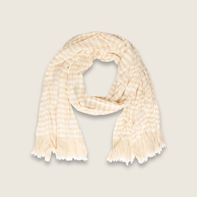 bulaggi Doorgeverfde streep sjaal (zand)