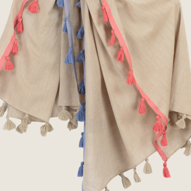 Bulaggi Pompoen Shawl (taupe)