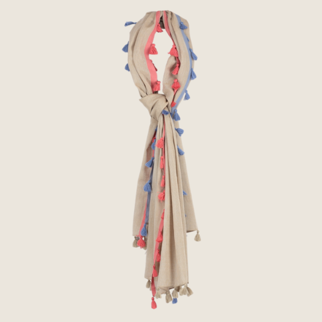 bulaggi Pompoen shawl (taupe)