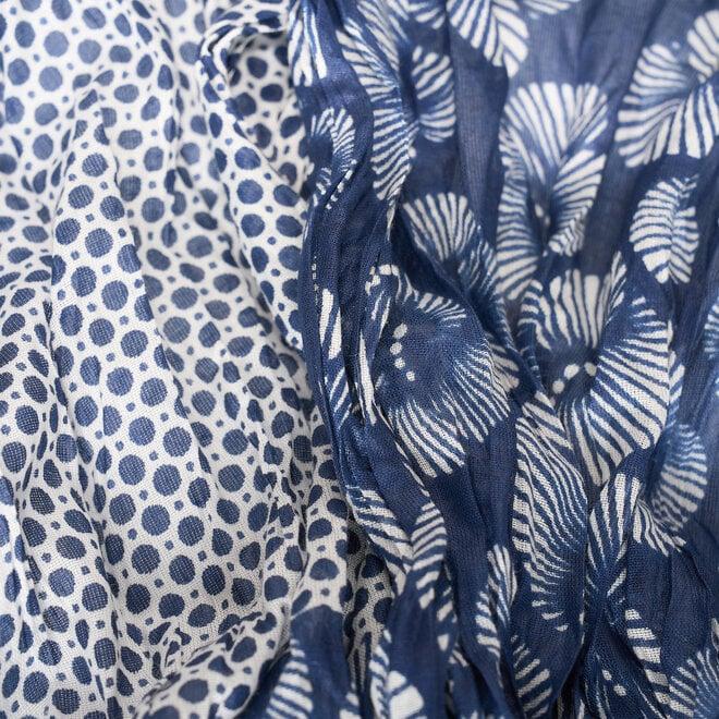 Bulaggi Zeefdruk Shawl (donker Blauw)