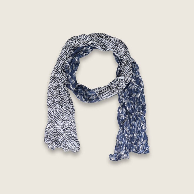 bulaggi Zeefdruk shawl (donker blauw)