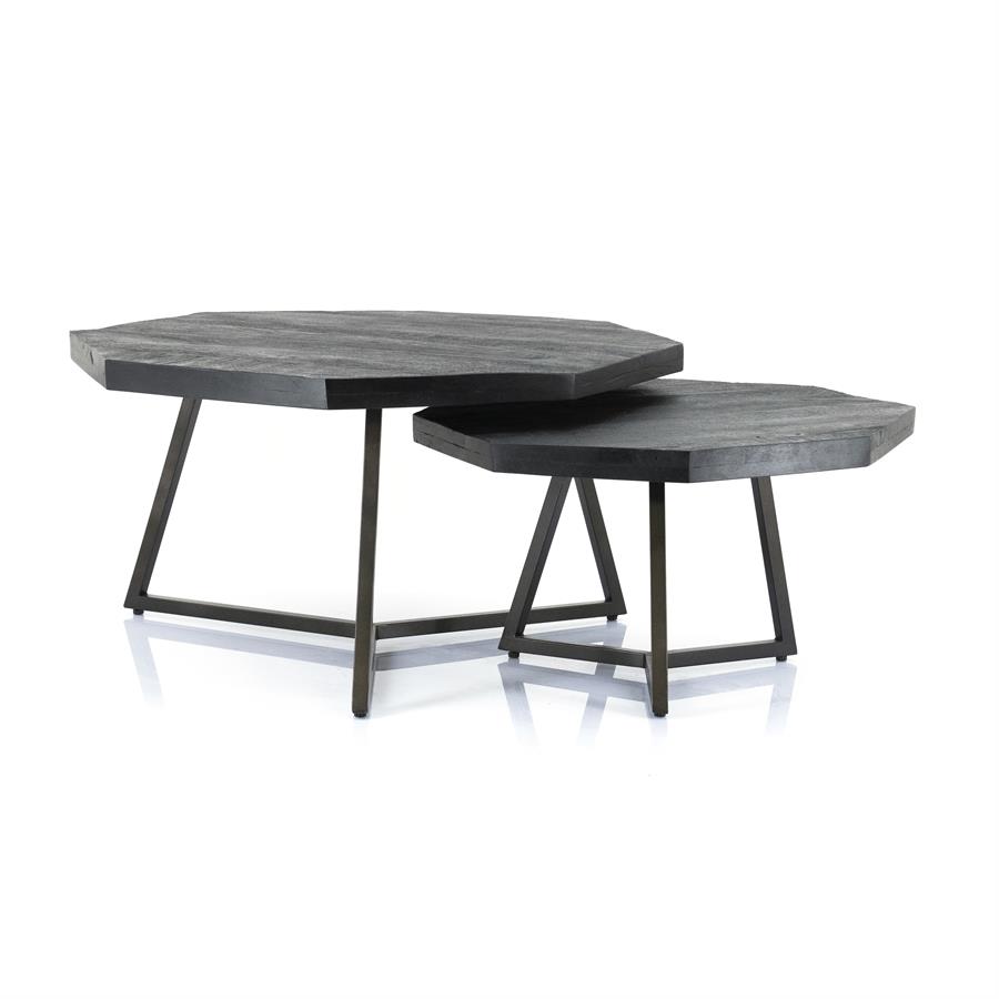 by boo Coffeetable set Octagon – black