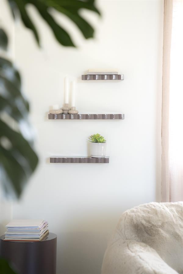 By Boo Wall Shelf Prinz – Dark Taupe