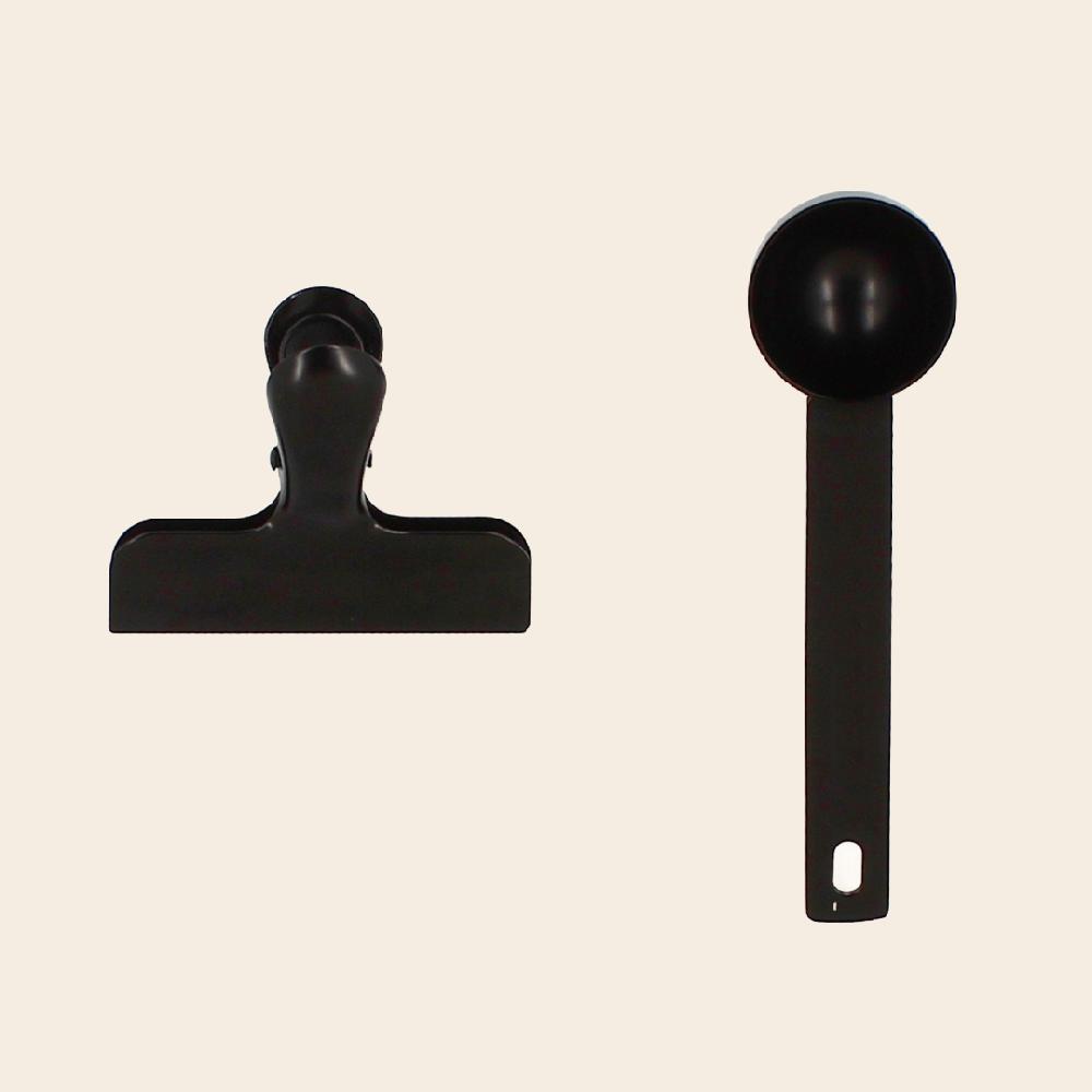 by nord doseerlepel met clip - zwart