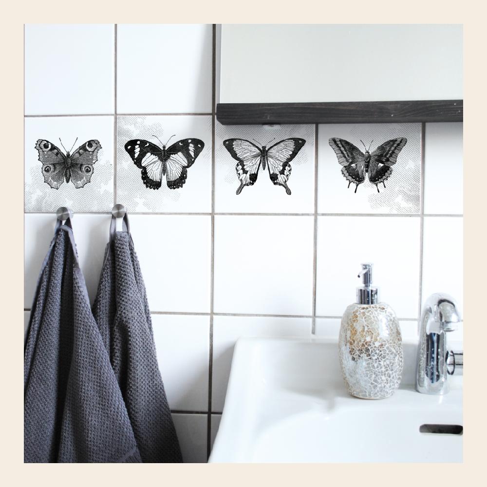by nord muur / tegelsticker 'Farfalla'