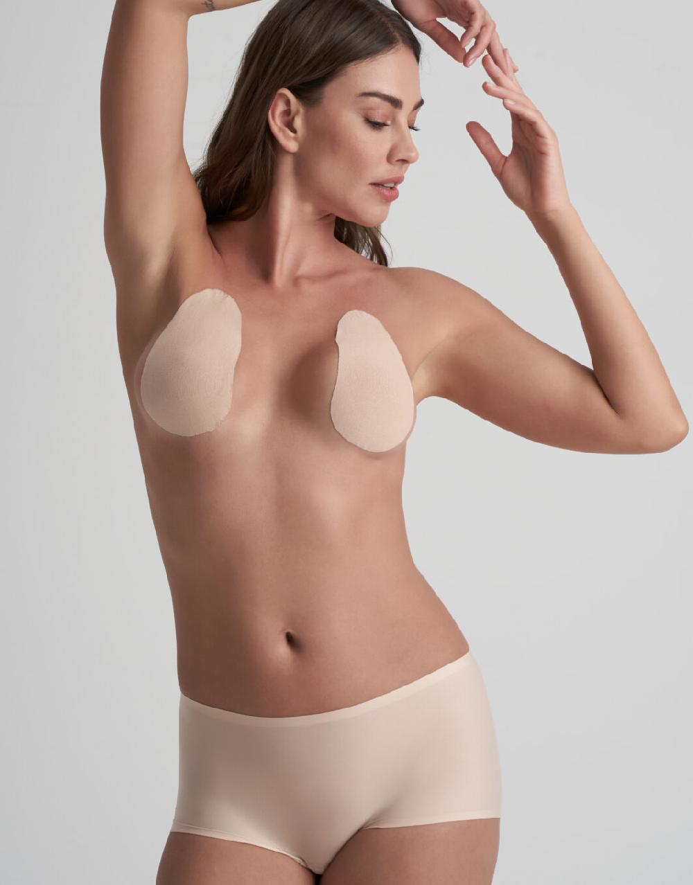bye bra Breast Lift Pads Beige+ Satijnen Tepel Covers