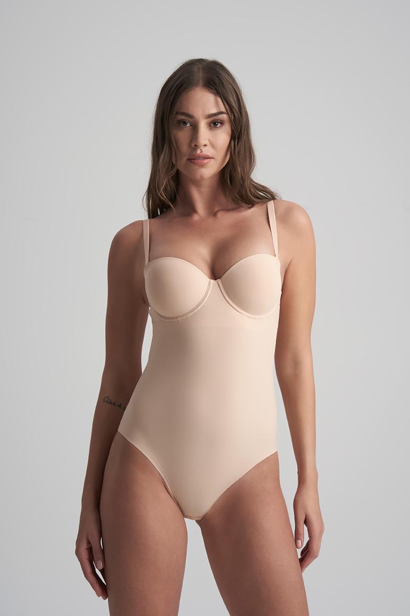 bye bra Beeldhouwend Bodysuit Gevulde Draad – Beige