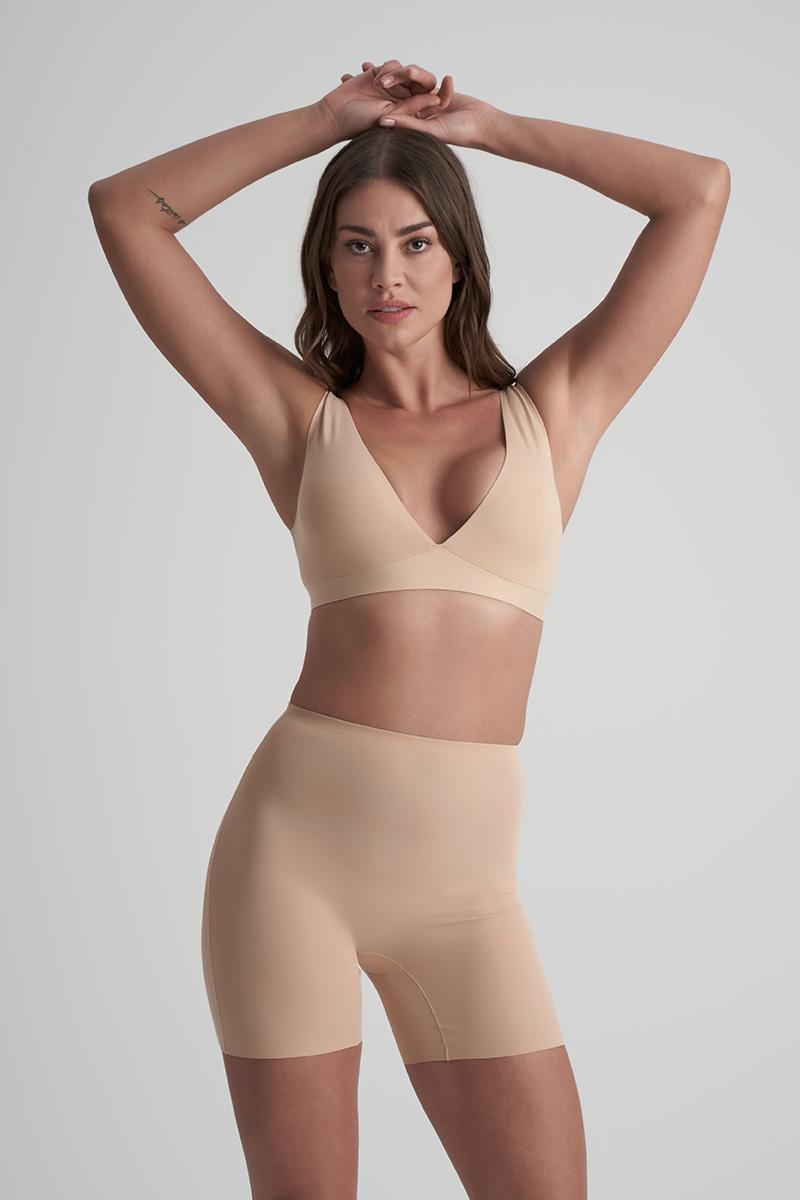 bye bra Gewatteerde Korte Broek Beige