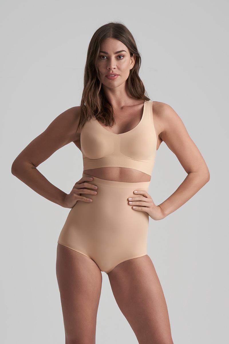bye bra Invisible Hoge Taille Slip- Beige