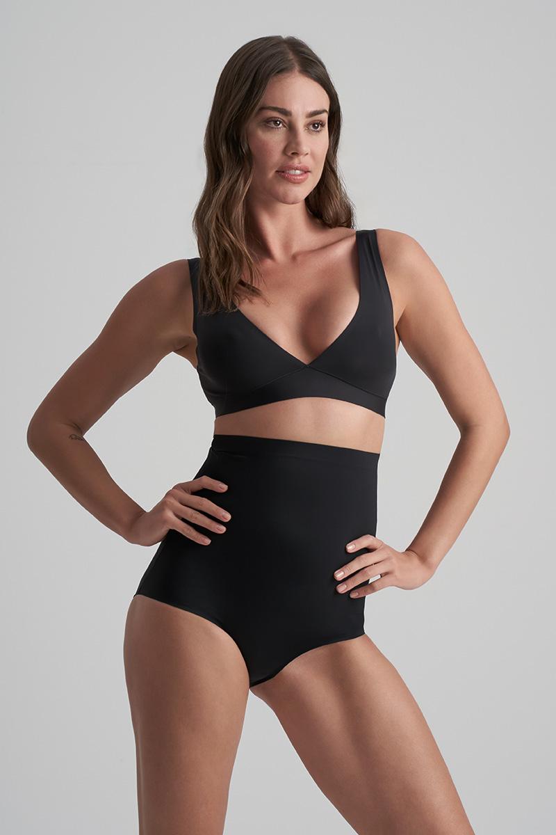 bye bra Invisible Hoge Taille Slip – Zwart