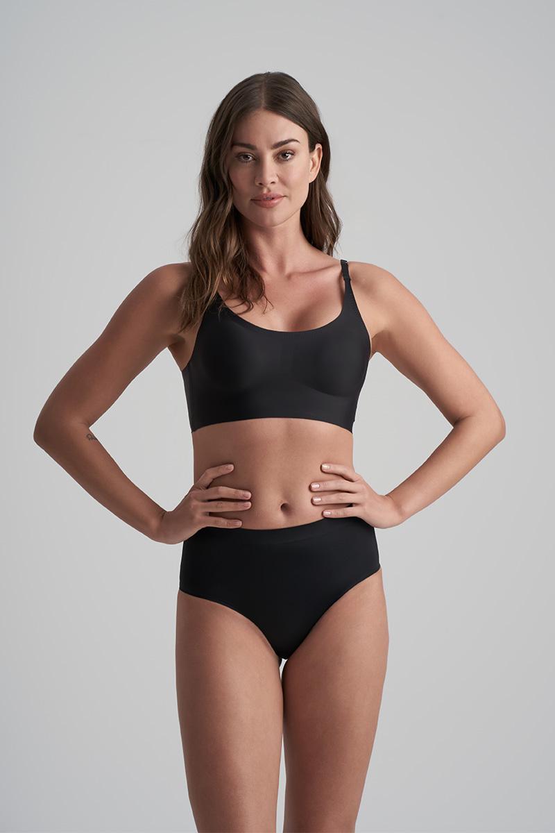 bye bra Invisible slip met middelhoge taille – Zwart