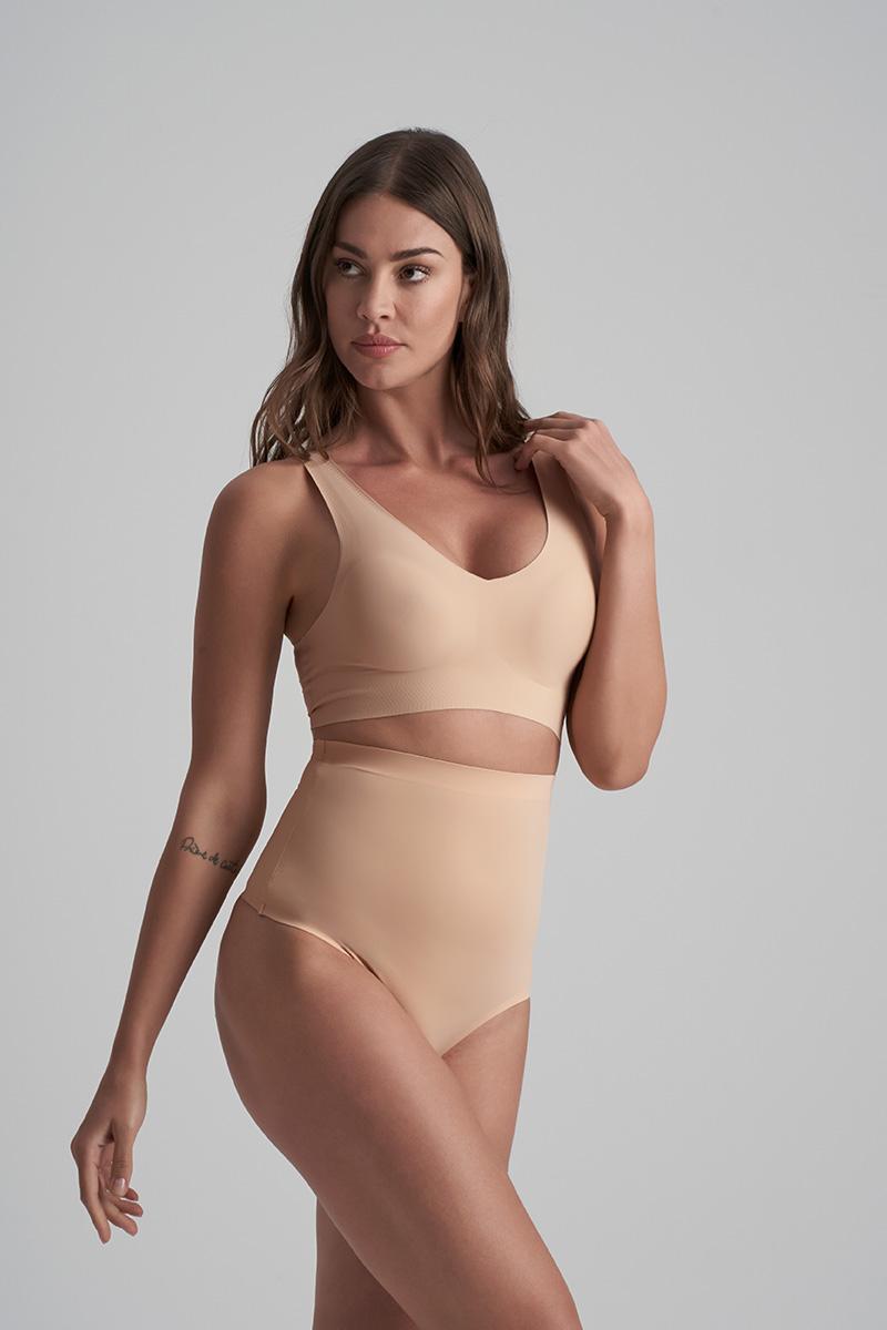 bye bra Invisible String Met Hoge Taille – Beige