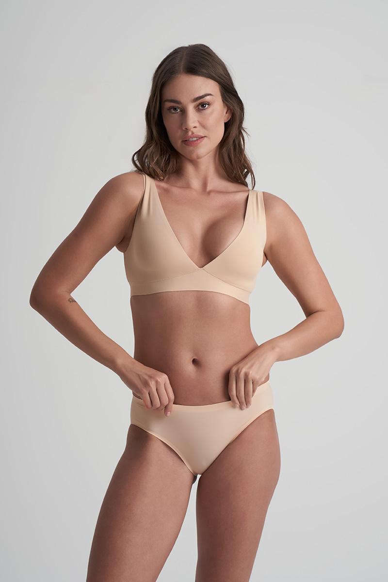 bye bra Padded Slip Lage Taille – Beige