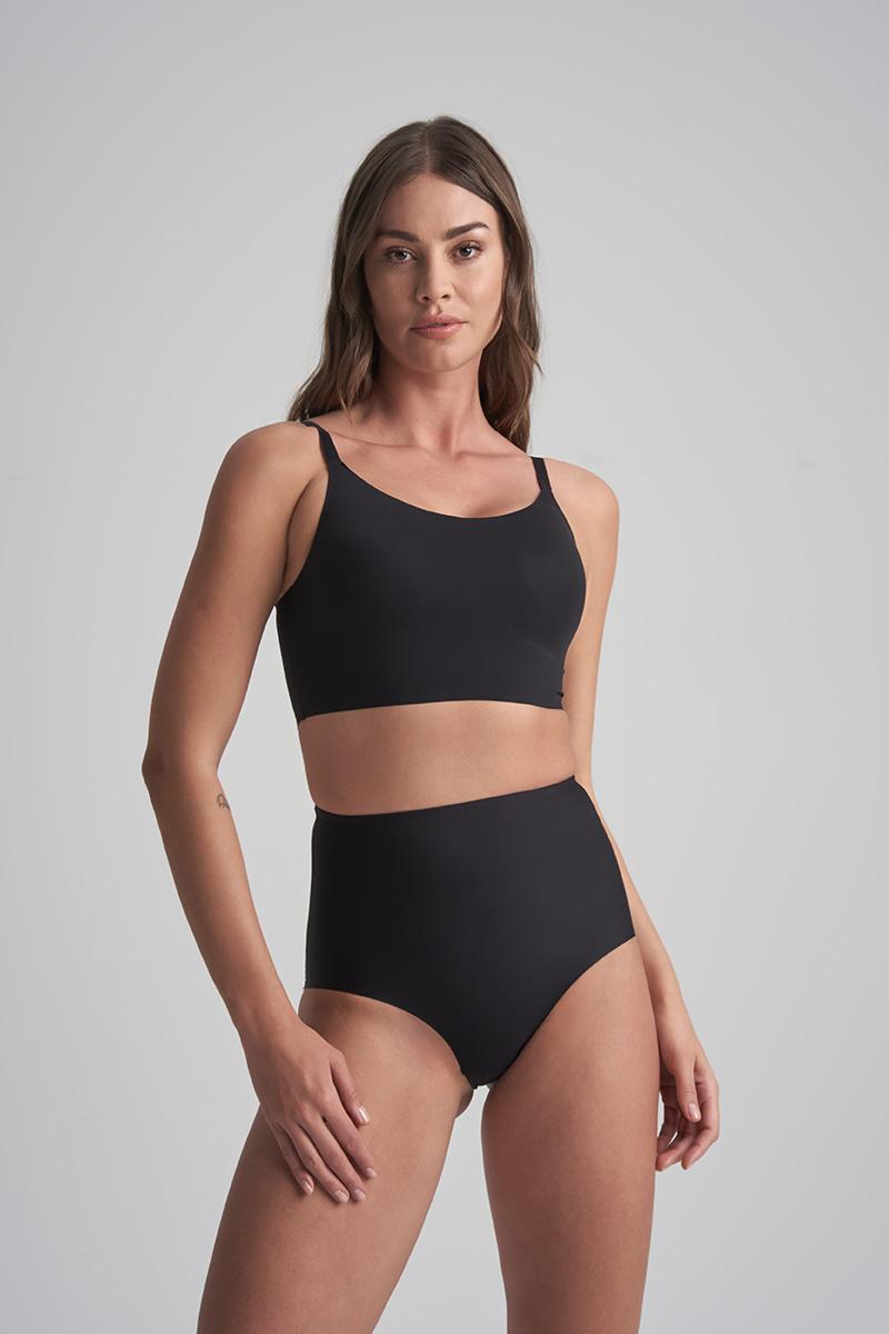 bye bra Sculpting mid waist slip – Zwart