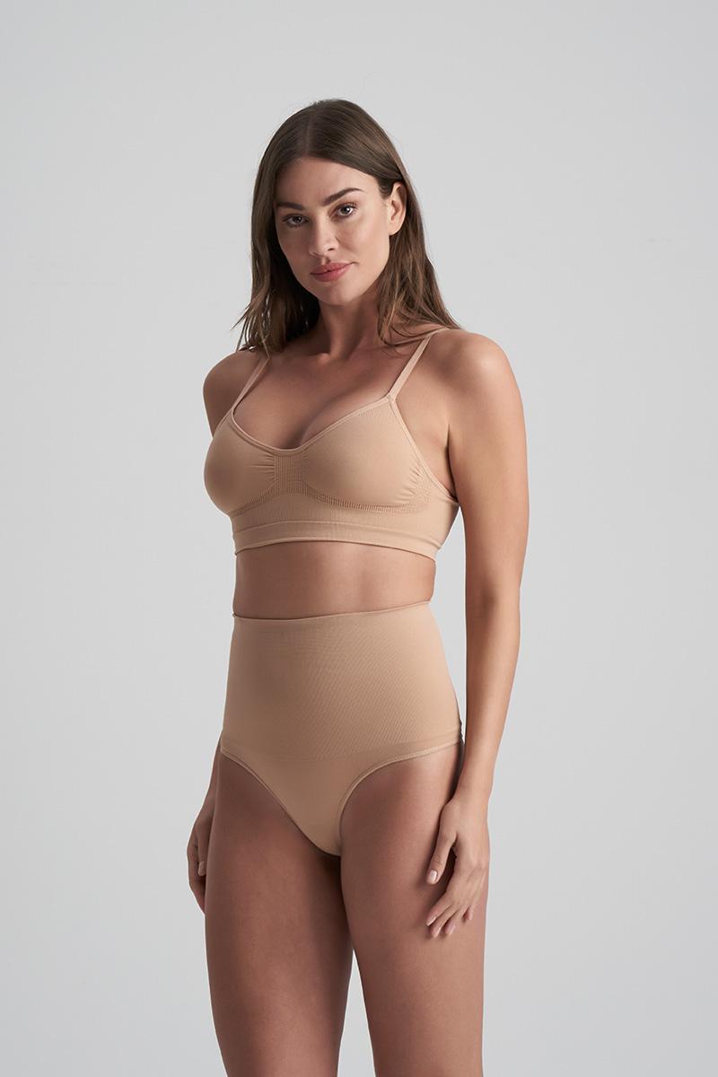 bye bra Seamless Hoge Taille string – Beige