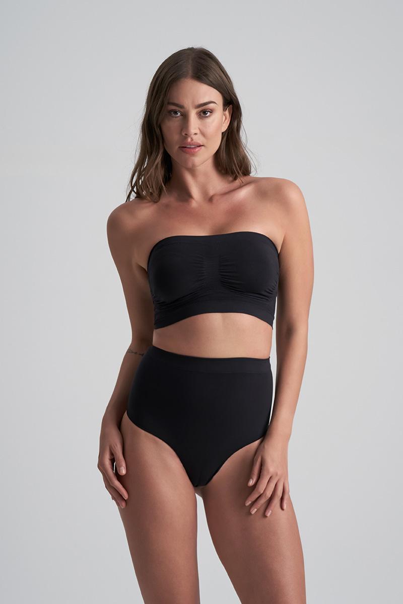 bye bra Soft Touch Seamless String Met Middelhoge Taille Zwart