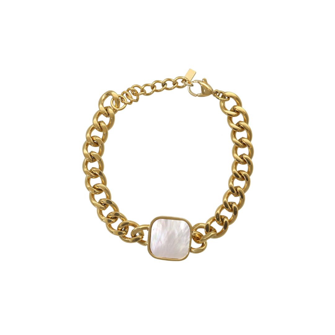 camps & camps armband Chain Bracelet With Square Stone