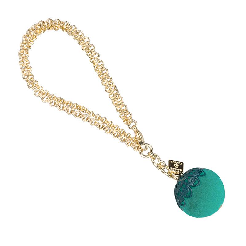 camps & camps armband dangling green velvet baroque bracelet