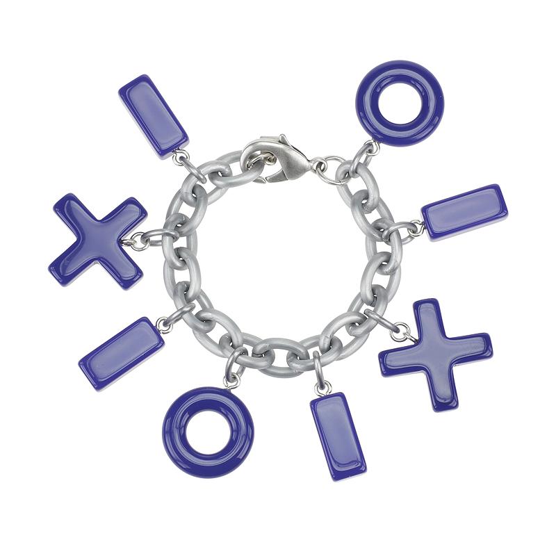 camps & camps armband electric blue tic tac toe bracelet