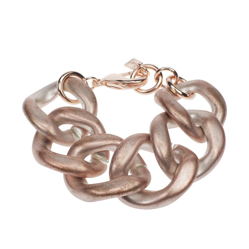 camps & camps armband magnificent rose galvanised chain