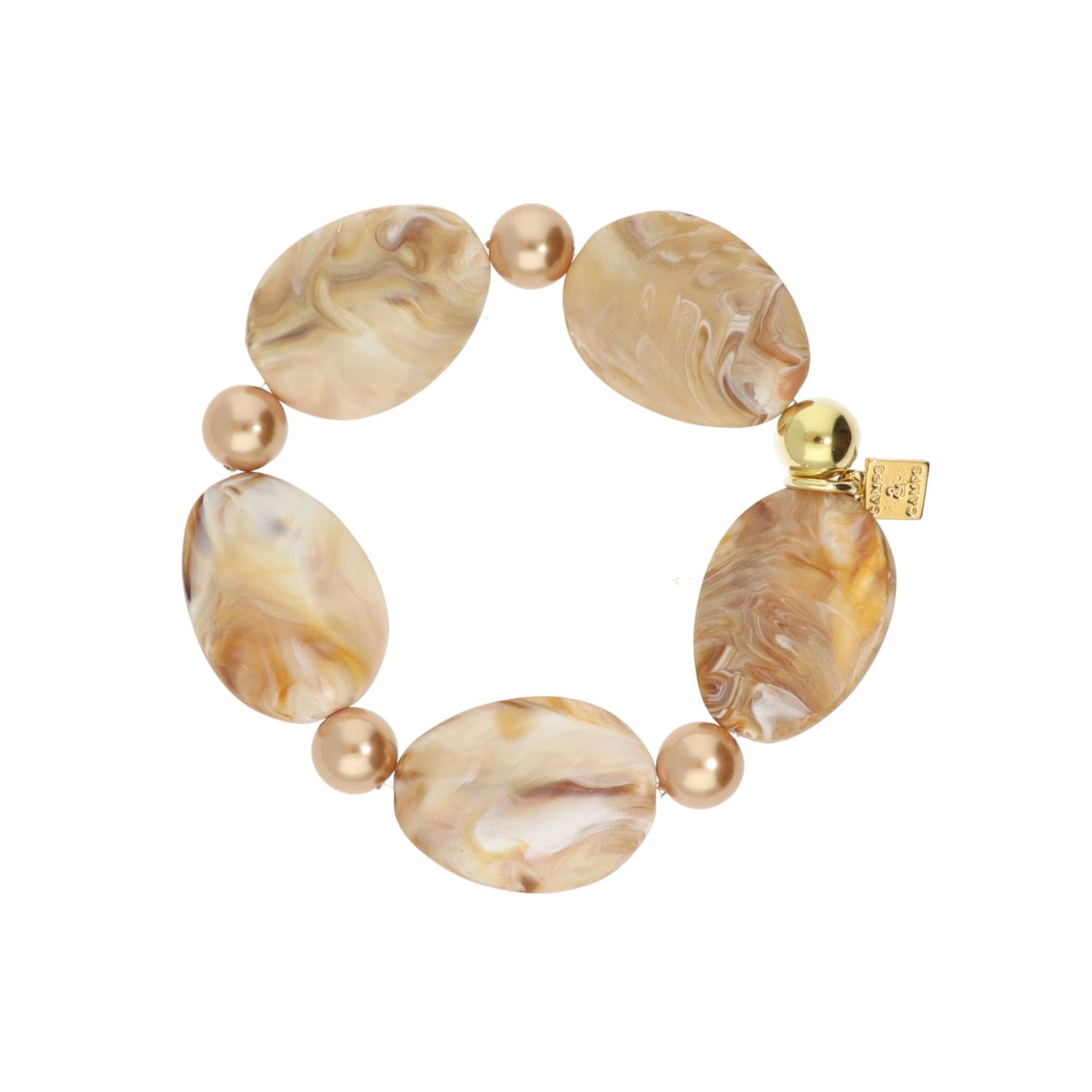 camps & camps armband Big Pebble & Pearls