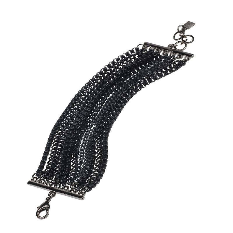 camps & camps armband black metal bundle bracelet