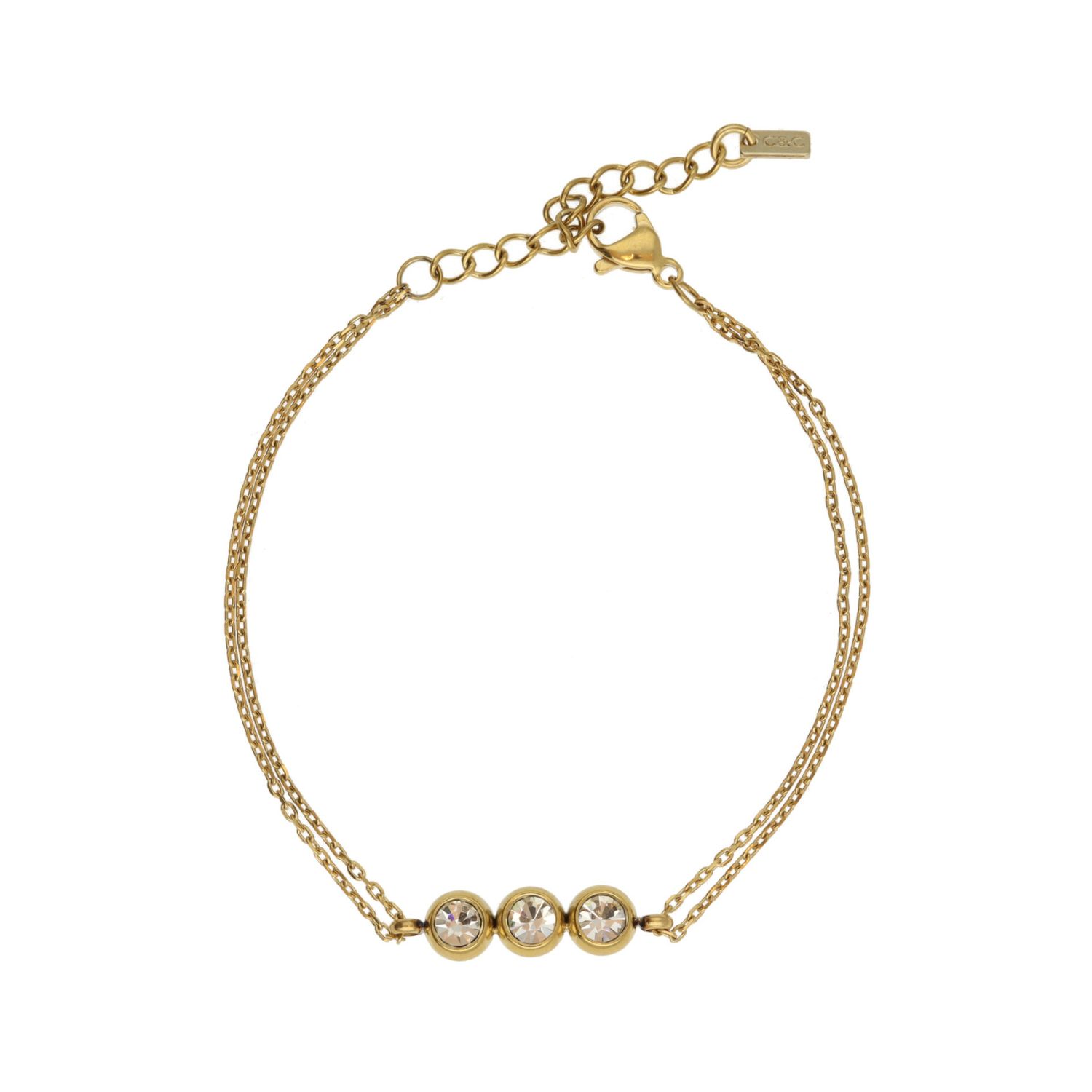 camps & camps armband Bracelet Three Silver Stones