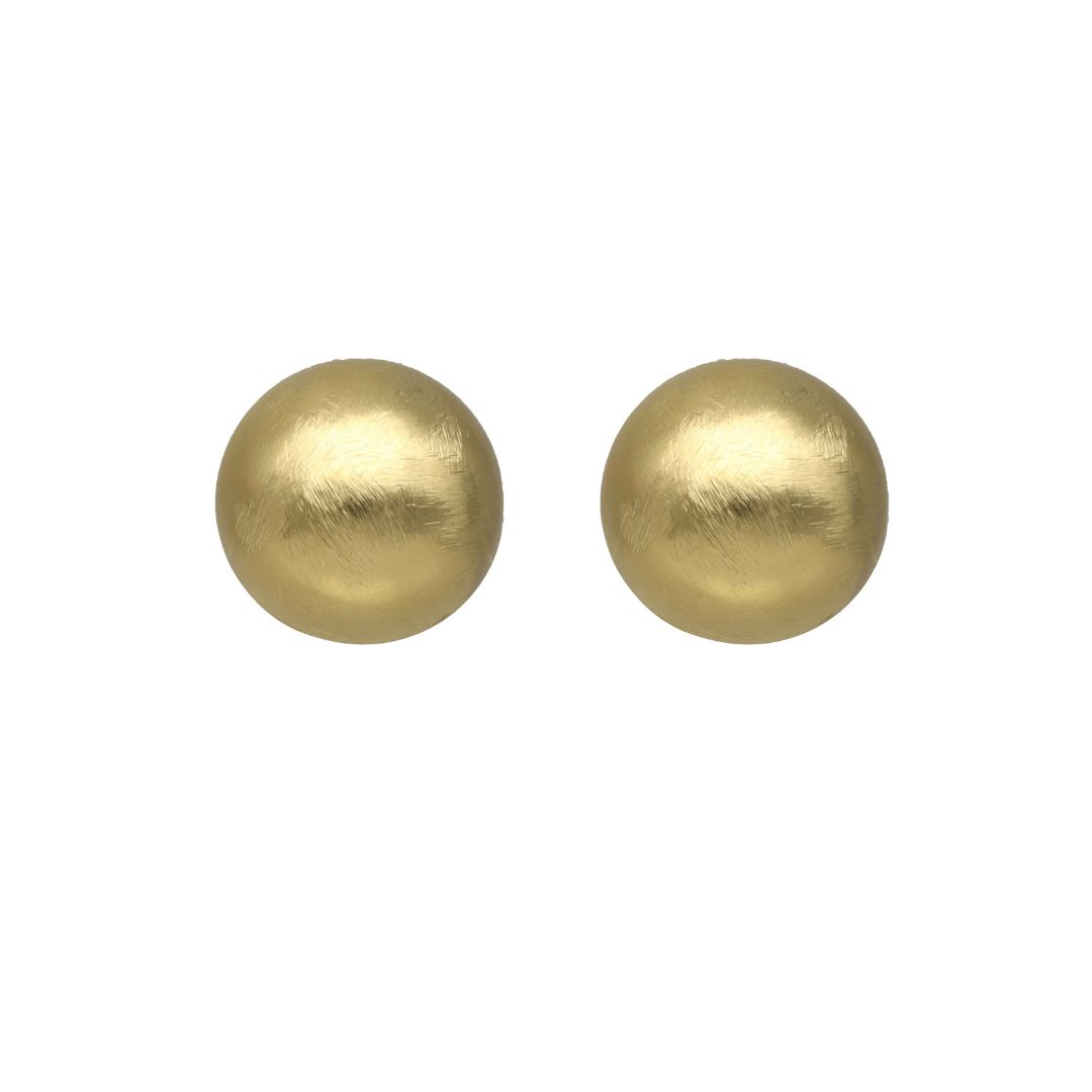 camps & camps clipsen Matt Gold Clip-on Earrings