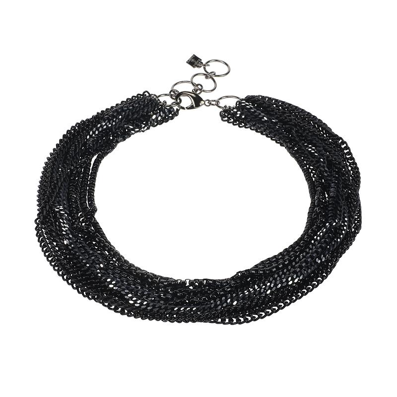 camps & camps collier black metal bundle necklace