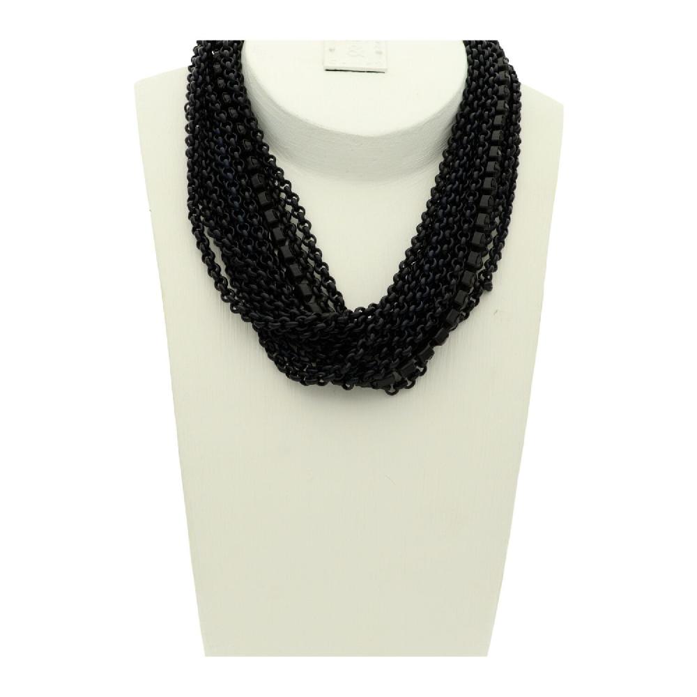 camps & camps collier Double Chain Strass Necklace