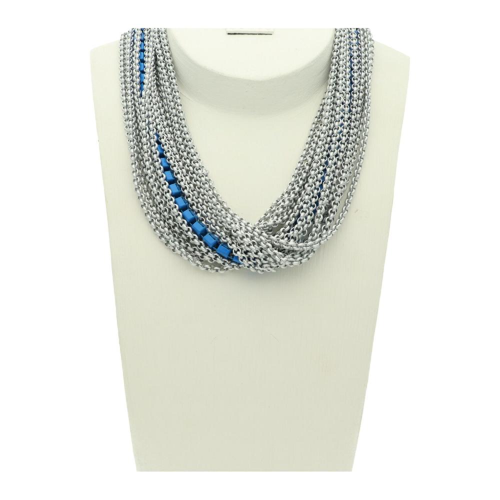 camps & camps collier Double Chain Strass Necklace