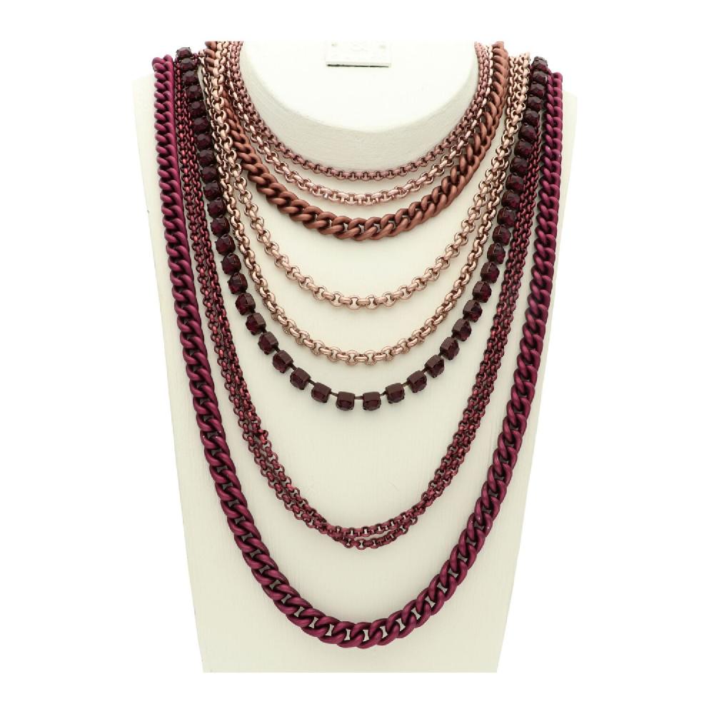 camps & camps collier Long Chain Strass Necklace