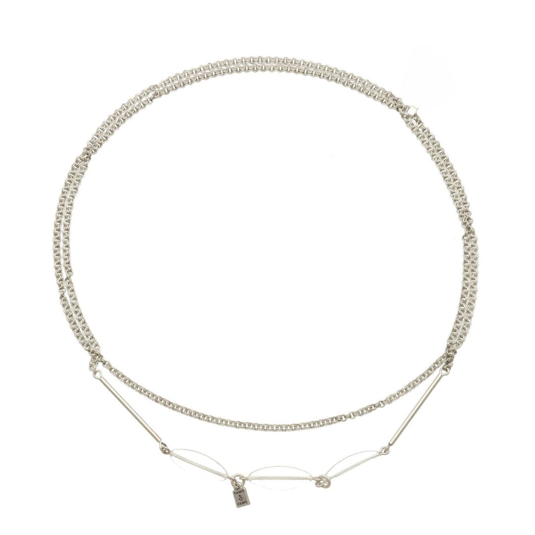 camps & camps collier Long Oval Droplet Necklace