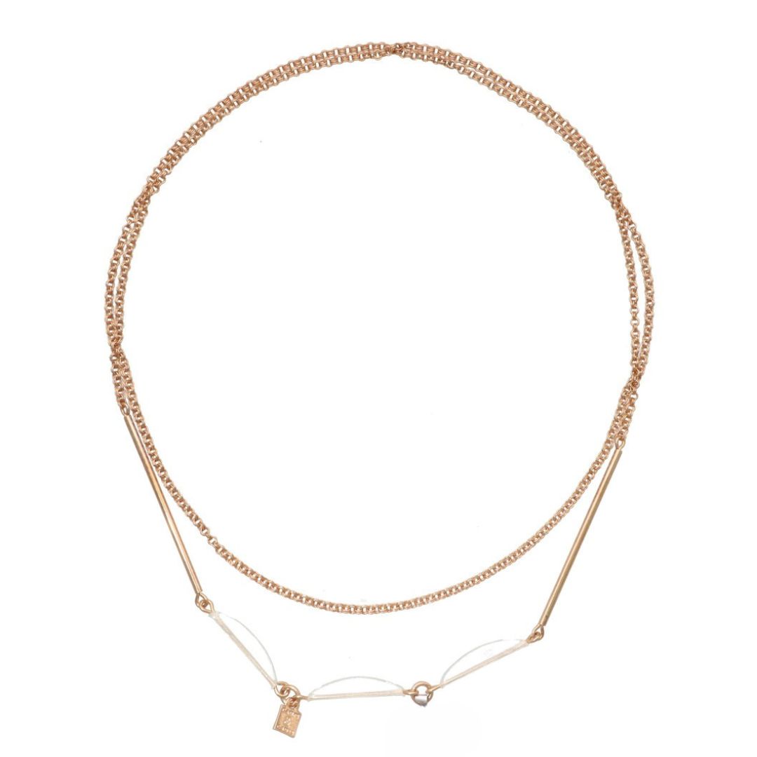 camps & camps collier Long Oval Droplet Necklace