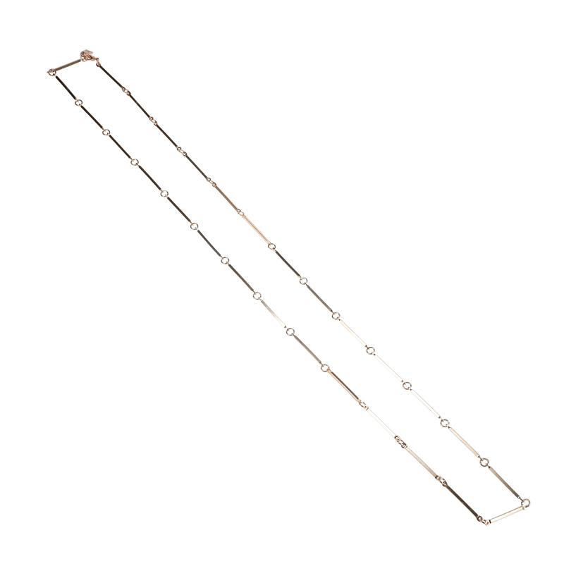 camps & camps collier rose gold baton necklace