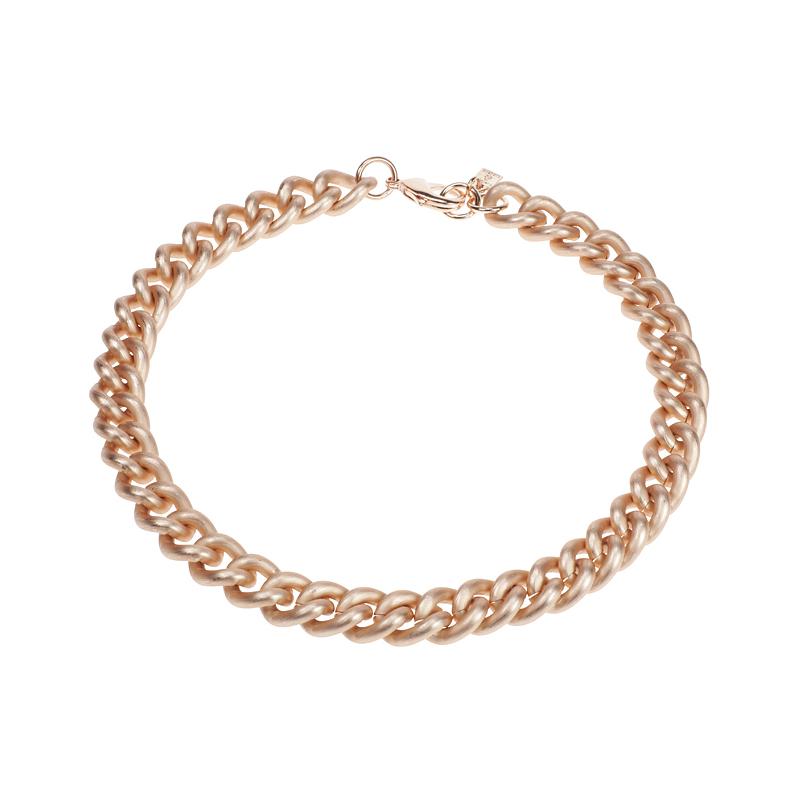 camps & camps collier satin rose gold chain