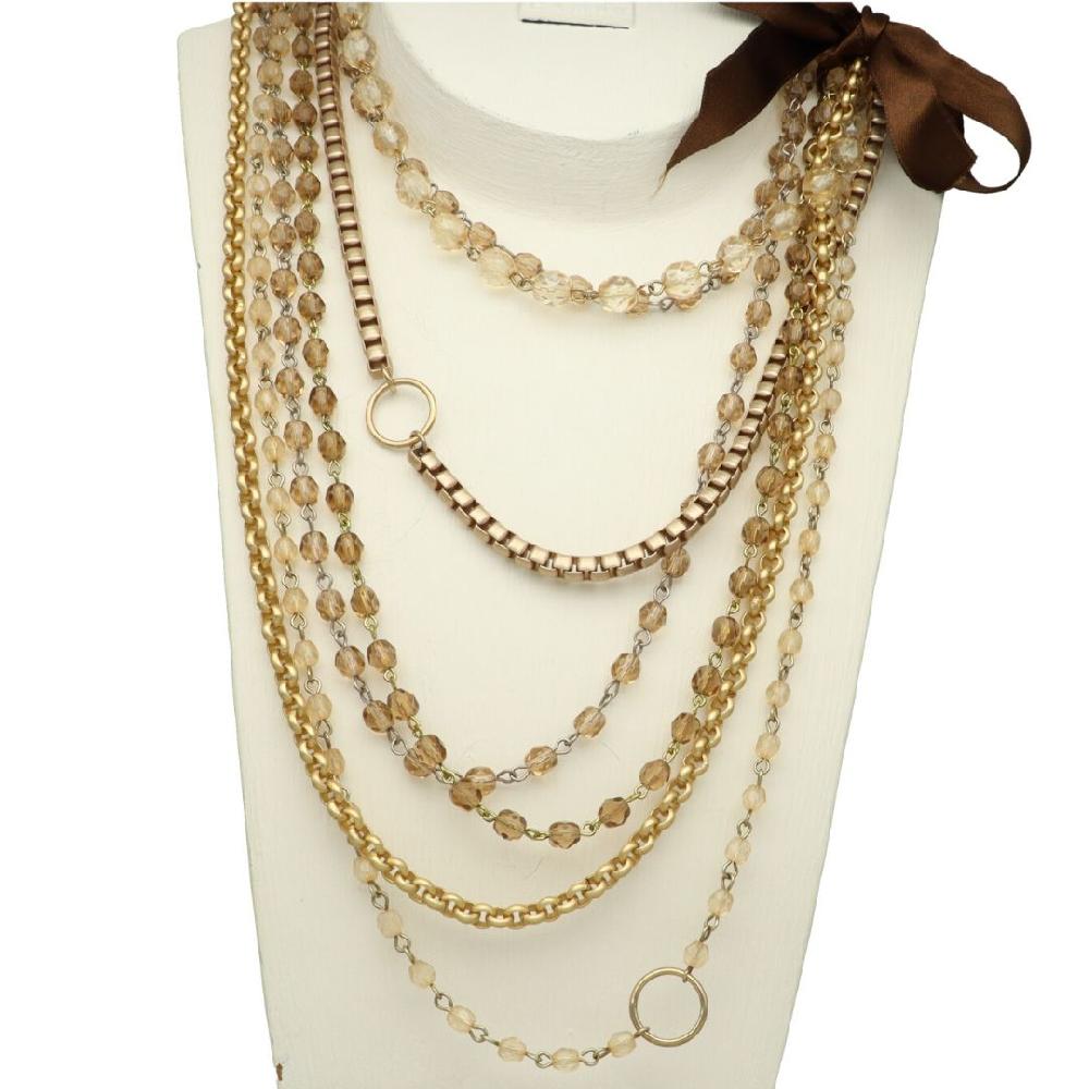 camps & camps Collier Taupe splendour necklace