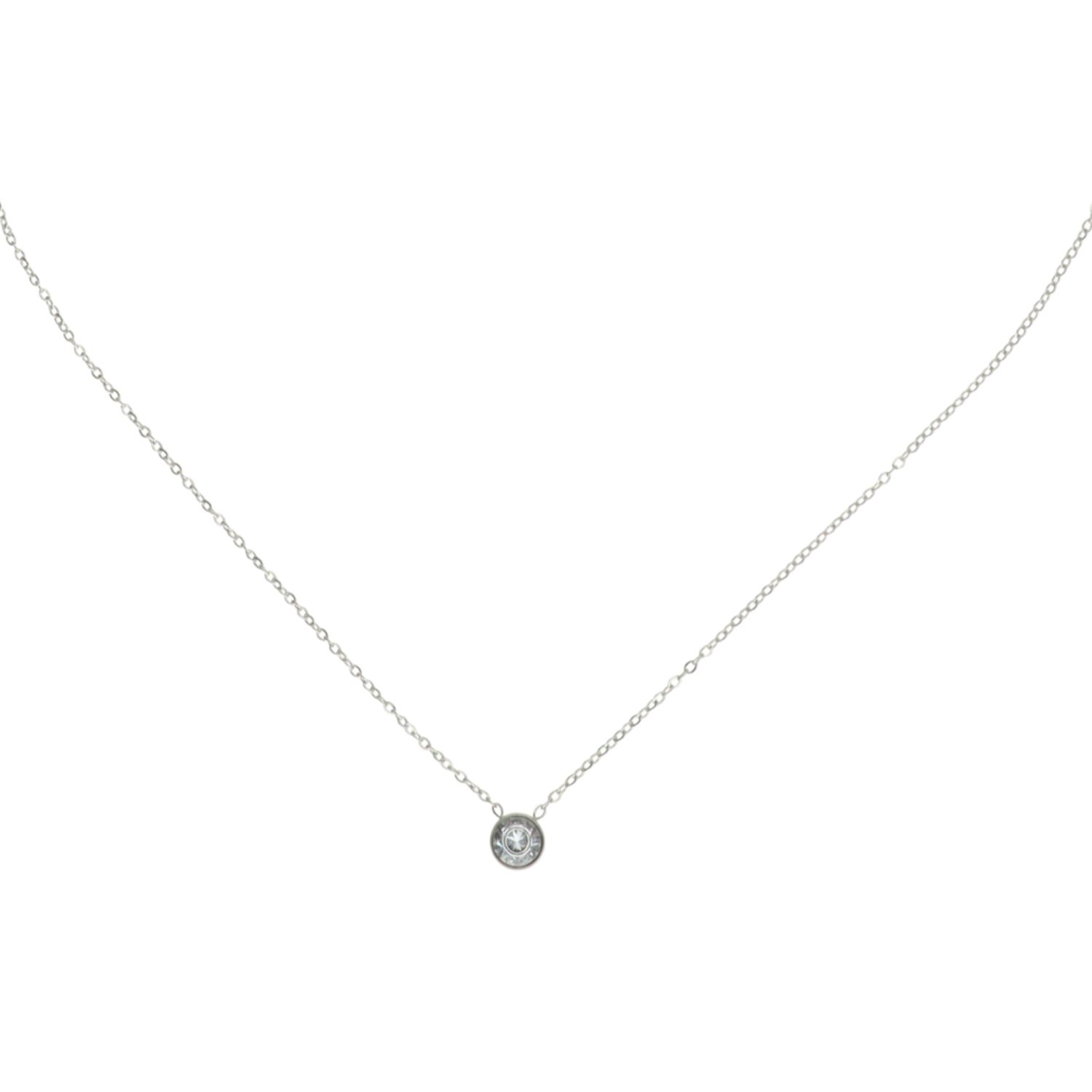 camps & camps ketting Little Silver Stone Necklace