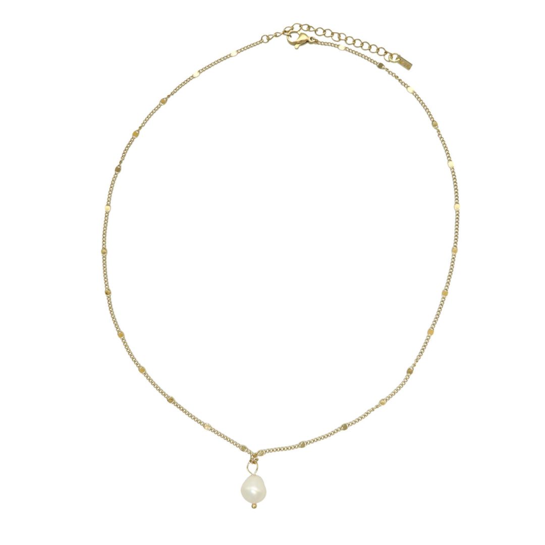 camps & camps ketting Oval Pearl Necklace