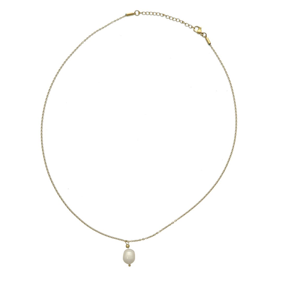 camps & camps ketting Oval Pearl Necklace