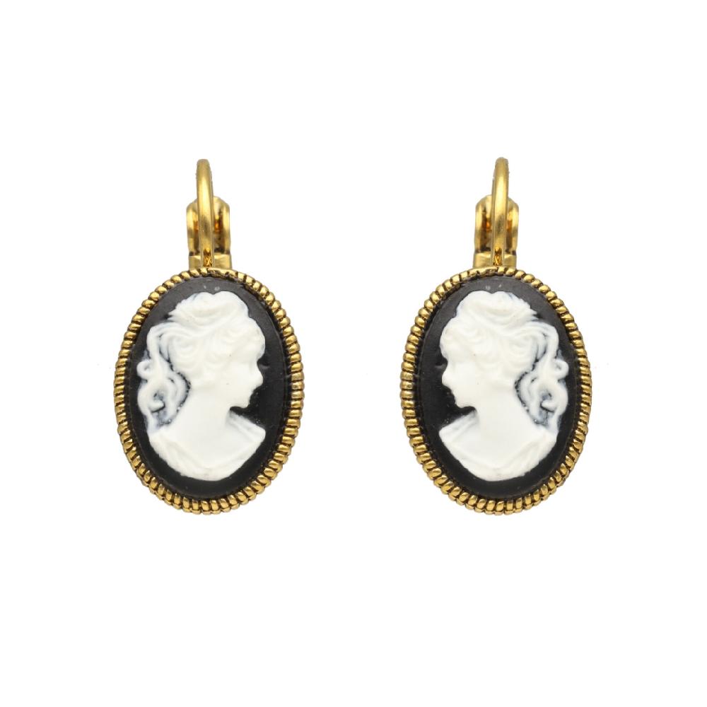 camps & camps oorbellen Cameo Black