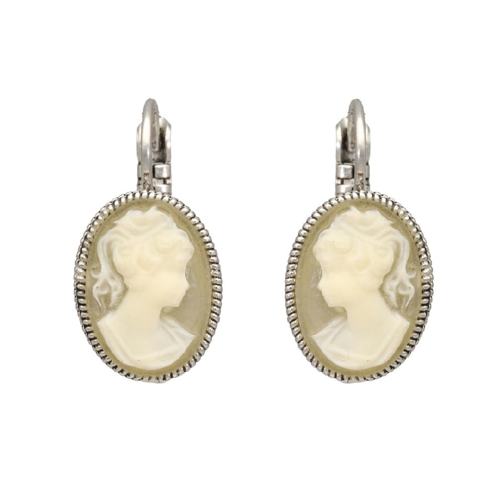 camps & camps oorbellen Cameo Blanc