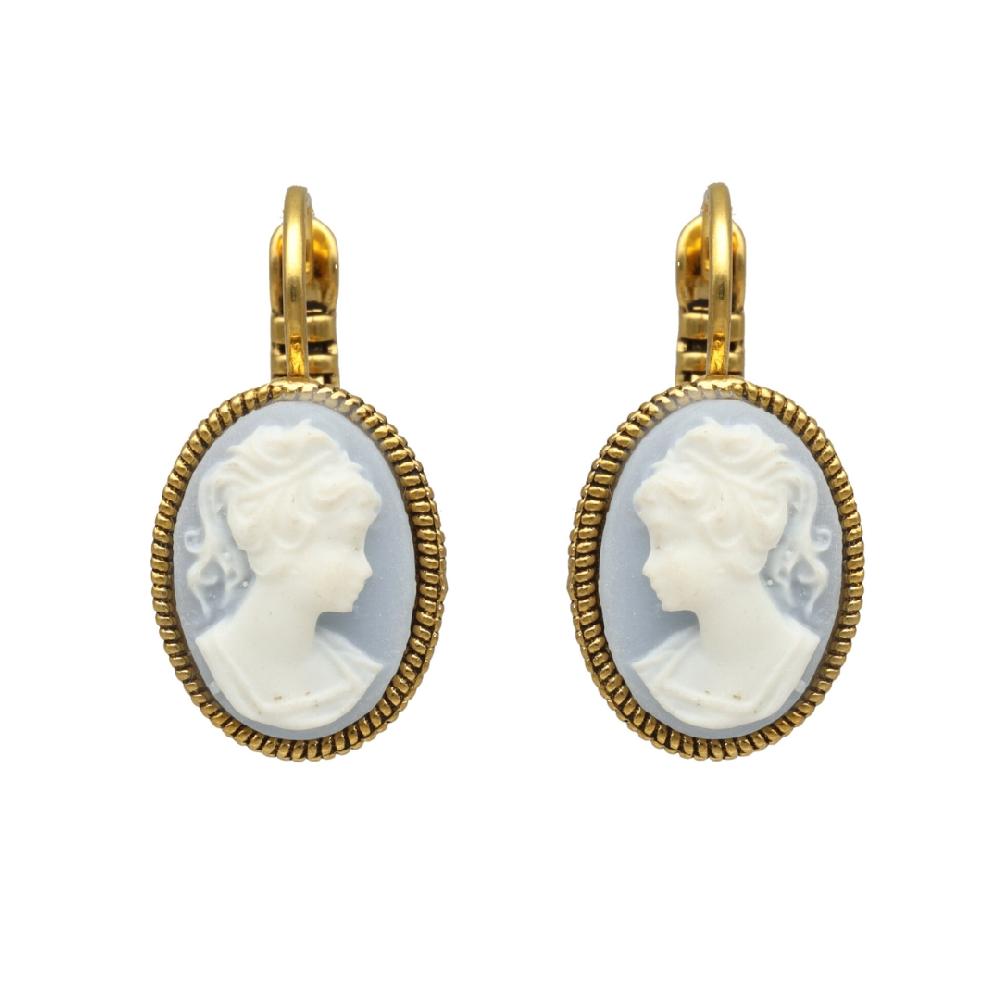 camps & camps oorbellen Cameo Blue