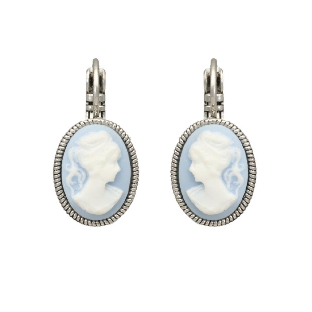 camps & camps oorbellen Cameo Blue