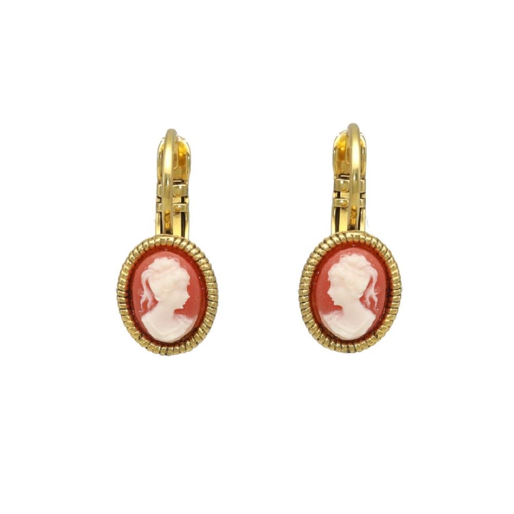 camps & camps oorbellen Cameo Coral