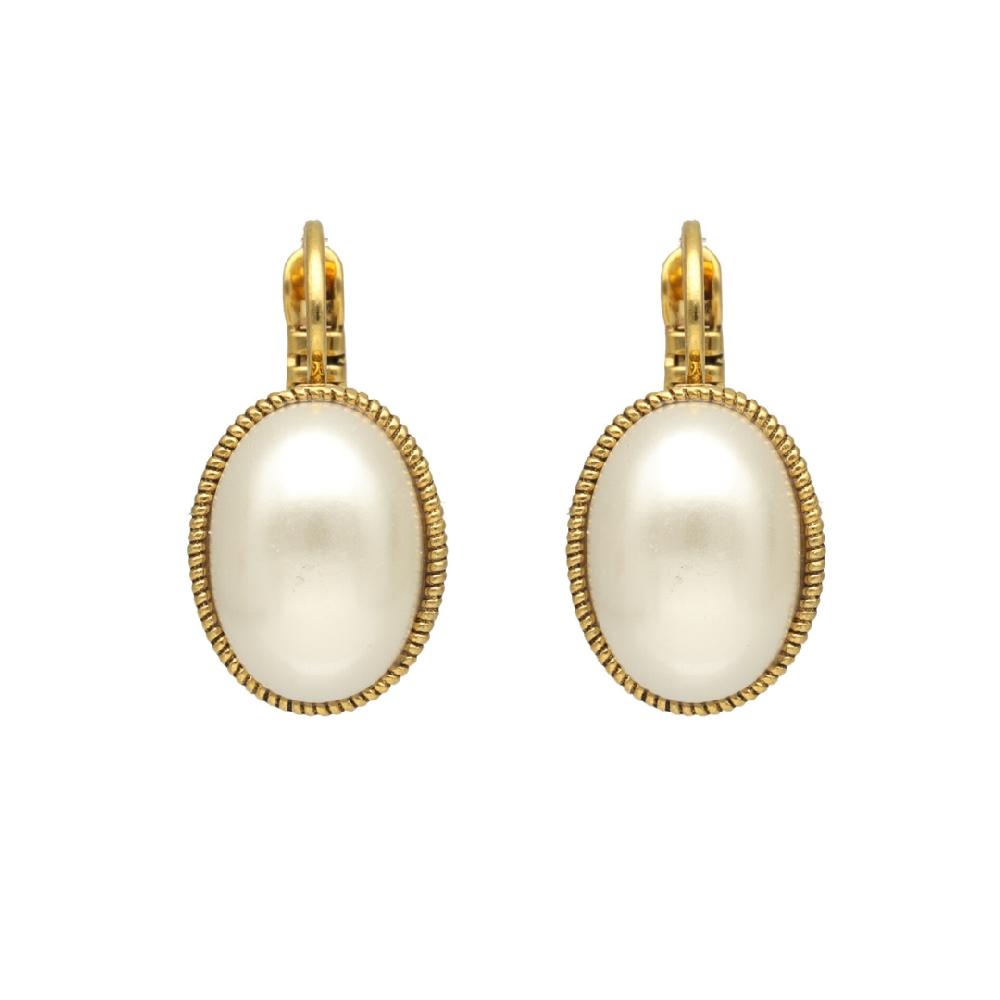 camps & camps oorbellen Pearl White