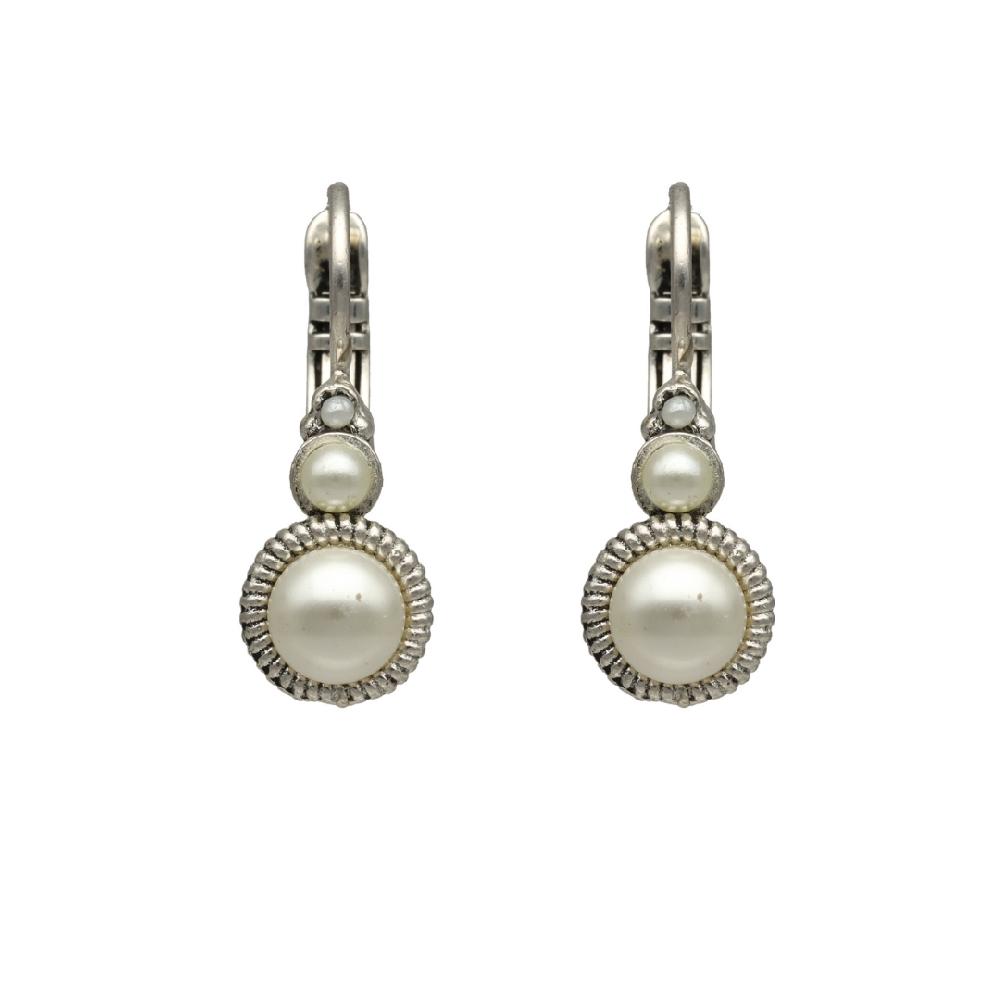 camps & camps oorbellen Pearl White