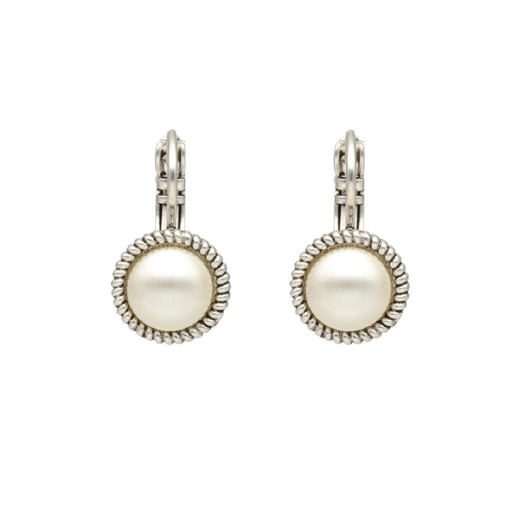 camps & camps oorbellen Pearl White