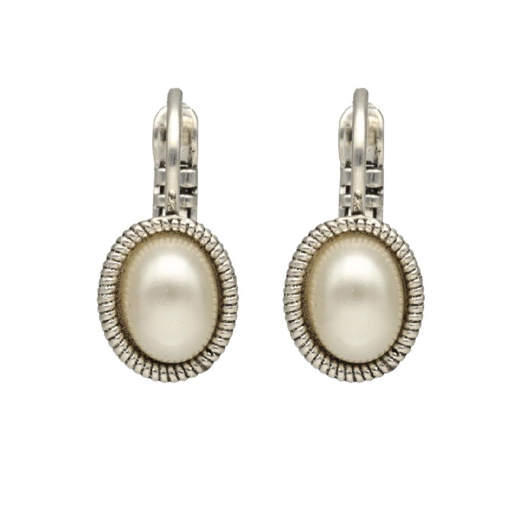 camps & camps oorbellen Pearl White