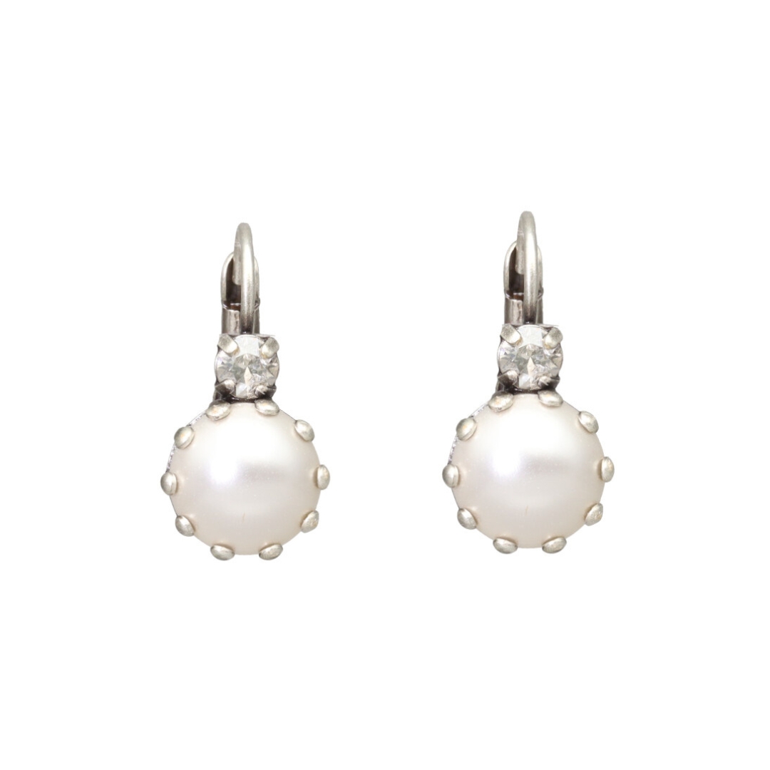 camps & camps oorbellen Pearl White